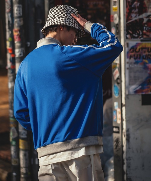 improves（インプローブス）の「バイカラー 裏毛スウェット ライン トラックジャケット（ジャージ・メンズ・ブルー/ブラック/オフホワイト・LARGE/MEDIUM）」の11枚目の写真