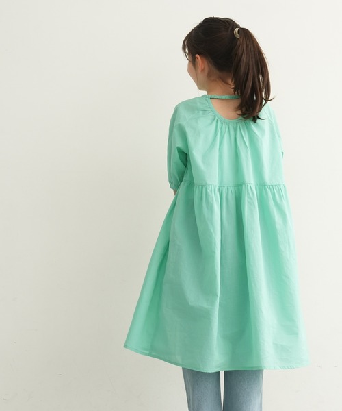 coca（coca）（コカ）の「キッズ　ラグランスリーブティアードワンピース（ワンピース・キッズ・オレンジ/ライトグリーン・120/140/110/130）」の10枚目の写真
