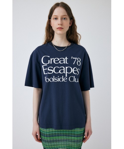 MOUSSY（マウジー）の「POOLSIDE CLUB Tシャツ（Tシャツ/カットソー・レディース・ライトブラック/オレンジ/ホワイト・FREE）」の3枚目の写真