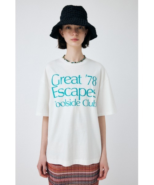 MOUSSY（マウジー）の「POOLSIDE CLUB Tシャツ（Tシャツ/カットソー・レディース・ライトブラック/オレンジ/ホワイト・FREE）」の20枚目の写真