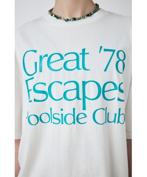 MOUSSY（マウジー）の「POOLSIDE CLUB Tシャツ（Tシャツ/カットソー・レディース・ライトブラック/オレンジ/ホワイト・FREE）」の13枚目の写真
