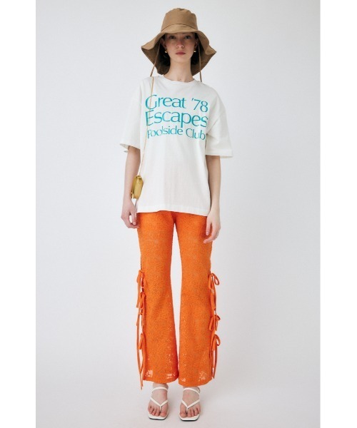 MOUSSY（マウジー）の「POOLSIDE CLUB Tシャツ（Tシャツ/カットソー・レディース・ライトブラック/オレンジ/ホワイト・FREE）」の8枚目の写真