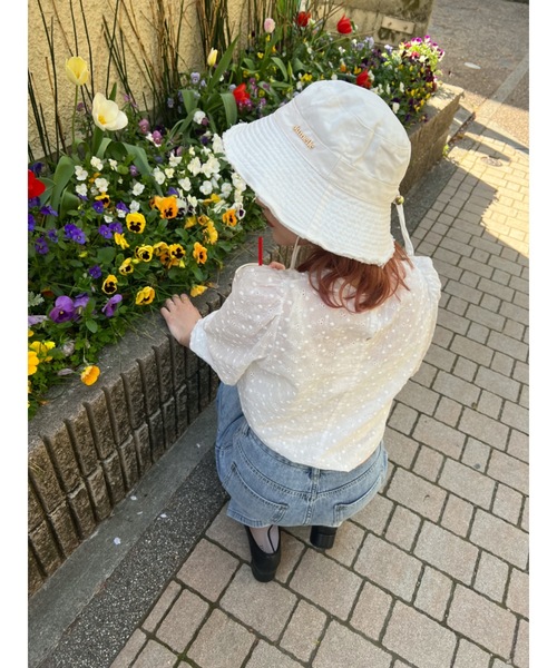 JUMELLE（ジュメロ）の「コットンバケットハット（ハット・レディース・ホワイト/ブラック・FREE）」の4枚目の写真
