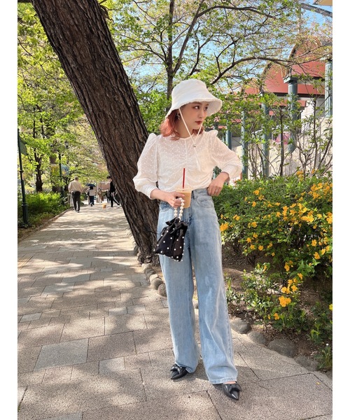 JUMELLE（ジュメロ）の「コットンバケットハット（ハット・レディース・ホワイト/ブラック・FREE）」の8枚目の写真