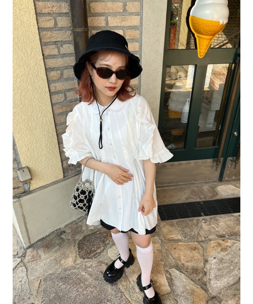 JUMELLE（ジュメロ）の「コットンバケットハット（ハット・レディース・ホワイト/ブラック・FREE）」の11枚目の写真