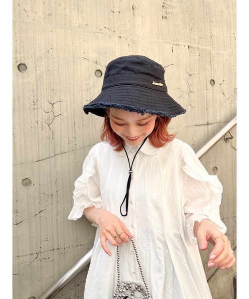 JUMELLE（ジュメロ）の「コットンバケットハット（ハット・レディース・ホワイト/ブラック・FREE）」の10枚目の写真