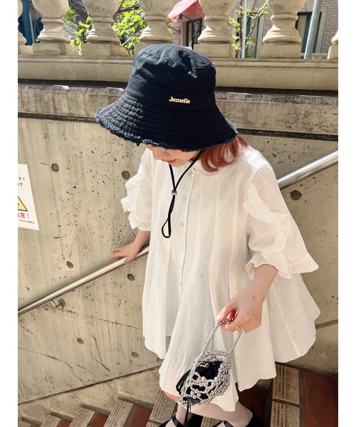 JUMELLE（ジュメロ）の「コットンバケットハット（ハット・レディース・ホワイト/ブラック・FREE）」の12枚目の写真
