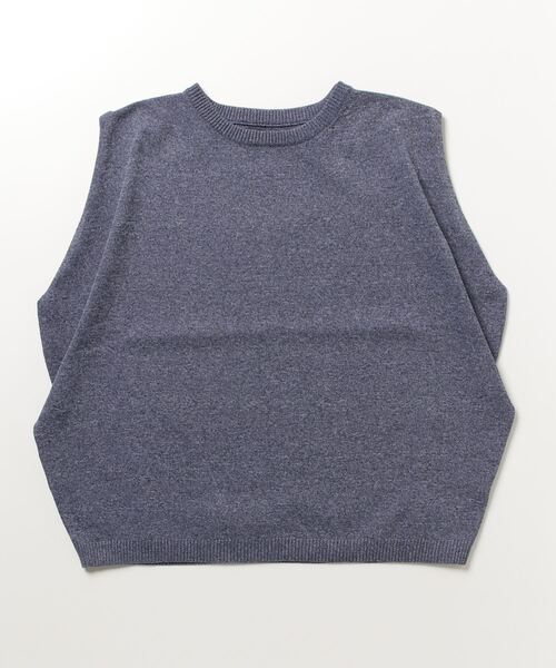 Per sist ence(パーシエンス)の「Per sist ence/パーシエンス スクエアショルダーノースリーブプルオーバー(Tシャツ/カットソー・レディース・アイボリー/ブラック/ブルー・FREE)」の18枚目の写真