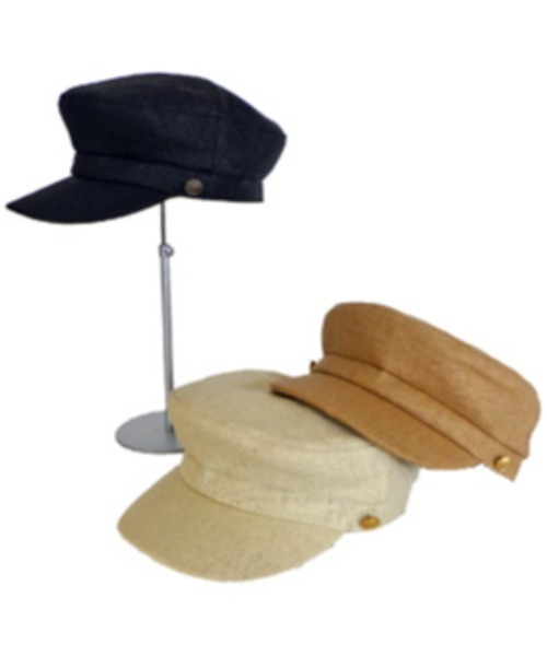 mimis（ミイーミイーズ）の「ペーパーシートマリンキャス（キャスケット・レディース・ブラック/ナチュラル・FREE）」の3枚目の写真