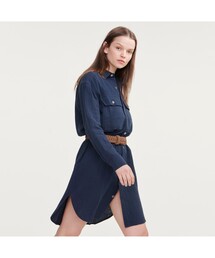 AIGLE | コットンガーゼロングシャツドレス(シャツワンピース)