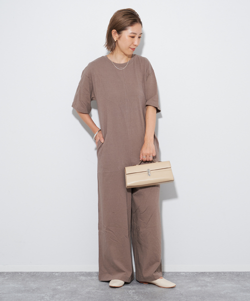 美品 Plage Deep V/N オールインワン ベージュ カーキ プラージュ 美品 Plage Deep V/N オールインワン ベージュ カーキ