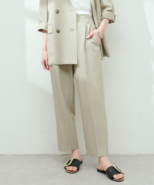 natural couture(ナチュラルクチュール)の「麻調美シルエットパンツ(その他パンツ・レディース・ベージュ/ブラック/ネイビー/ラベンダー・SMALL/MEDIUM)」の7枚目の写真