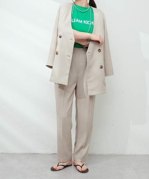 natural couture(ナチュラルクチュール)の「麻調美シルエットパンツ(その他パンツ・レディース・ベージュ/ブラック/ネイビー/ラベンダー・SMALL/MEDIUM)」の15枚目の写真