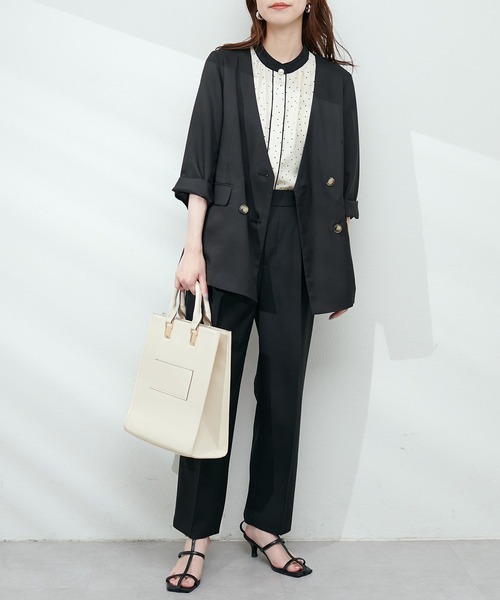 natural couture(ナチュラルクチュール)の「麻調美シルエットパンツ(その他パンツ・レディース・ベージュ/ブラック/ネイビー/ラベンダー・SMALL/MEDIUM)」の14枚目の写真
