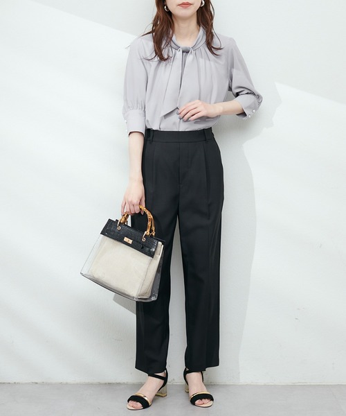 natural couture(ナチュラルクチュール)の「麻調美シルエットパンツ(その他パンツ・レディース・ベージュ/ブラック/ネイビー/ラベンダー・SMALL/MEDIUM)」の19枚目の写真