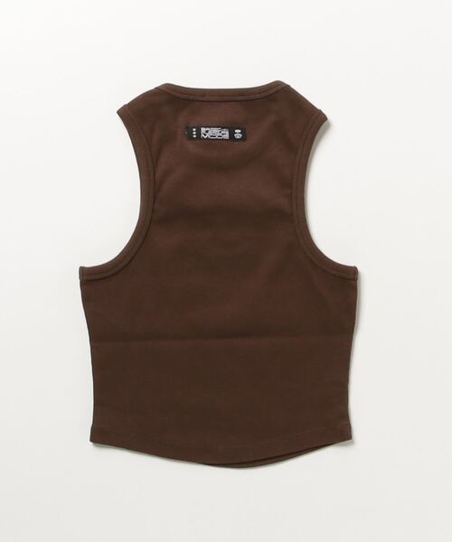 Basic Pleasure Mode(ベーシックプレジャーモード)の「【Basic Pleasure Mode】LOGO ACID WASH TANK / 【ベーシックプレジャーモード】ウォッシュロゴタンクトップ(タンクトップ・レディース・ブラウン・S)」の4枚目の写真