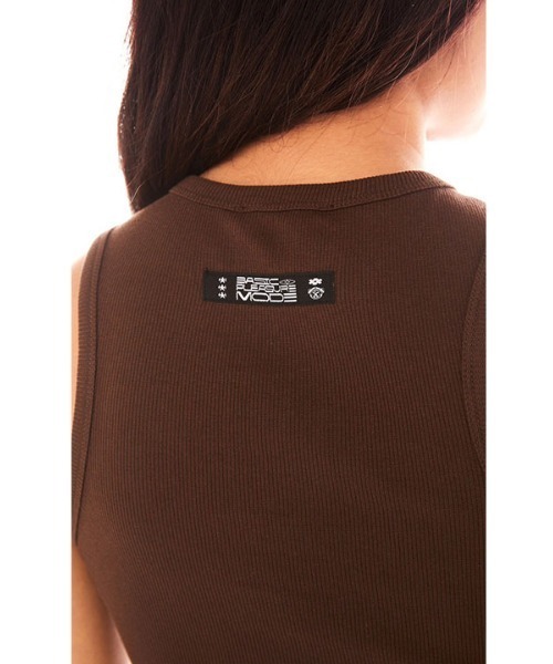 Basic Pleasure Mode(ベーシックプレジャーモード)の「【Basic Pleasure Mode】LOGO ACID WASH TANK / 【ベーシックプレジャーモード】ウォッシュロゴタンクトップ(タンクトップ・レディース・ブラウン・S)」の2枚目の写真