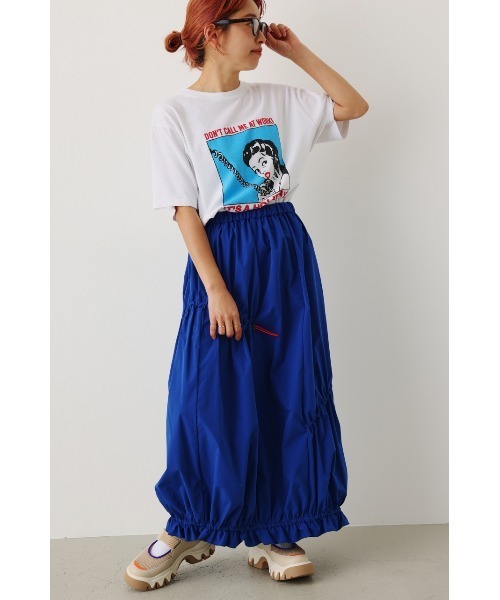 RODEO CROWNS WIDE BOWL(ロデオクラウンズワイドボウル)の「W/R ドロストスカート(スカート・レディース・アイボリー/ブルー/ピンク/ブラック・FREE)」の5枚目の写真