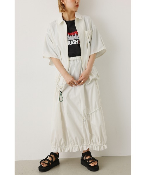 RODEO CROWNS WIDE BOWL(ロデオクラウンズワイドボウル)の「W/R ドロストスカート(スカート・レディース・アイボリー/ブルー/ピンク/ブラック・FREE)」の12枚目の写真