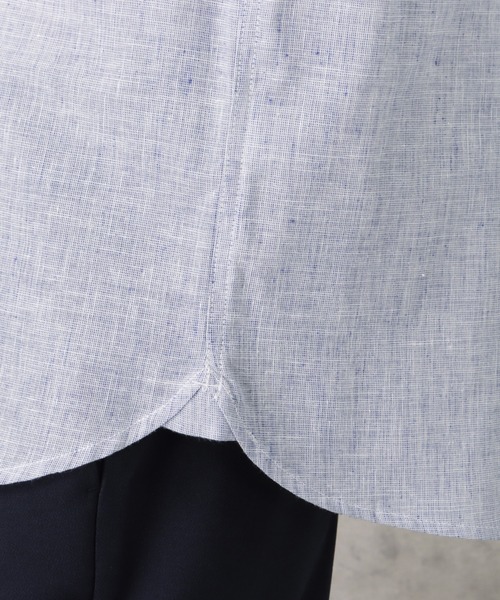 NAVY(ネイビー)の「SOLOTEX(R)使用 リネンブレンド半袖シャツ(シャツ/ブラウス・メンズ・ネイビー/アイボリー/グレー/サックスブルー/ブルー・L/S/M/XL)」の16枚目の写真