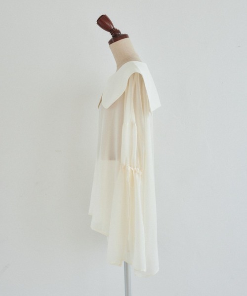 pomiii（ポミー）の「袖リボンシアーシャツ（シャツ/ブラウス・レディース・ピンク/ライトグリーン/アイボリー・FREE）」の20枚目の写真