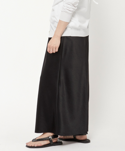 AP STUDIO（エーピーストゥディオ）の「*ミニマルサテンスカート（スカート・レディース・ブラック・FREE）」の6枚目の写真