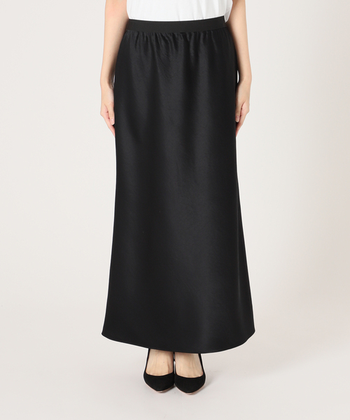 AP STUDIO（エーピーストゥディオ）の「*ミニマルサテンスカート（スカート・レディース・ブラック・FREE）」の10枚目の写真