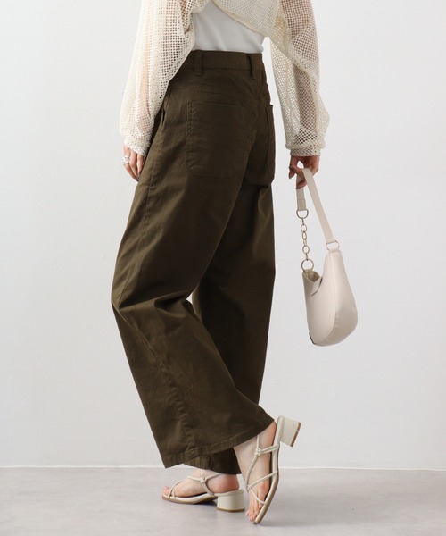 【セール】atONE デニム＆ツイルワイドベイカーパンツ（デニムパンツ）｜atONE（アットワン）