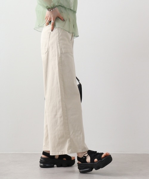 【セール】atONE デニム＆ツイルワイドベイカーパンツ（デニムパンツ）｜atONE（アットワン）
