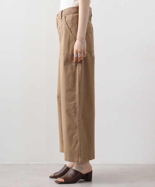 【セール】atONE デニム＆ツイルワイドベイカーパンツ（デニムパンツ）｜atONE（アットワン）