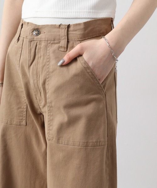 【セール】atONE デニム＆ツイルワイドベイカーパンツ（デニムパンツ）｜atONE（アットワン）