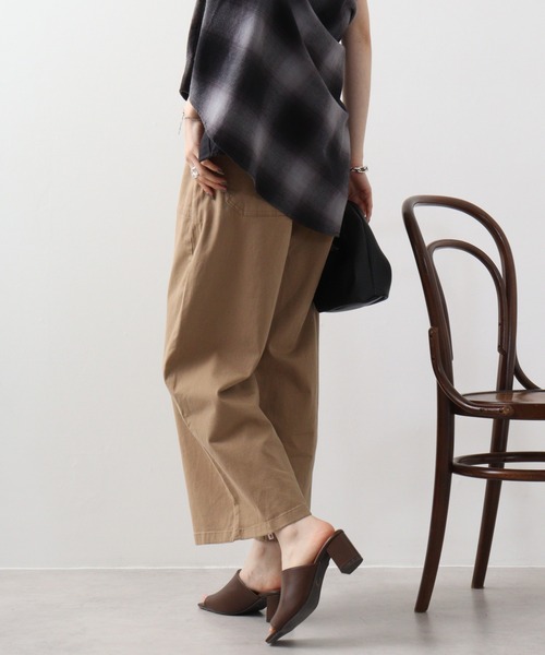 【セール】atONE デニム＆ツイルワイドベイカーパンツ（デニムパンツ）｜atONE（アットワン）