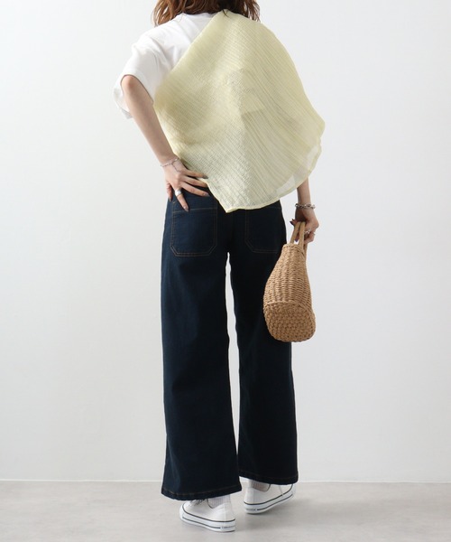 【セール】atONE デニム＆ツイルワイドベイカーパンツ（デニムパンツ）｜atONE（アットワン）