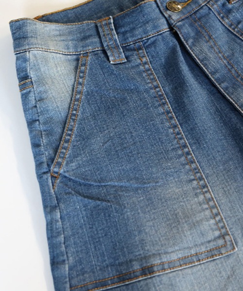 【セール】atONE デニム＆ツイルワイドベイカーパンツ（デニムパンツ）｜atONE（アットワン）