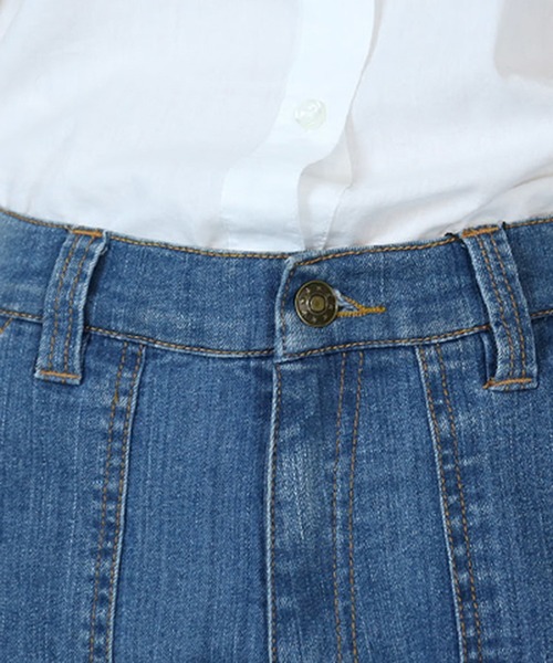 【セール】atONE デニム＆ツイルワイドベイカーパンツ（デニムパンツ）｜atONE（アットワン）