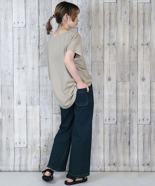 【セール】atONE デニム＆ツイルワイドベイカーパンツ（デニムパンツ）｜atONE（アットワン）