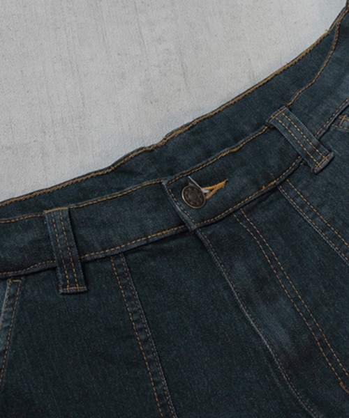 【セール】atONE デニム＆ツイルワイドベイカーパンツ（デニムパンツ）｜atONE（アットワン）