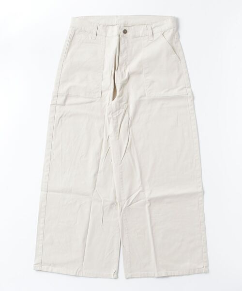 【セール】atONE デニム＆ツイルワイドベイカーパンツ（デニムパンツ）｜atONE（アットワン）