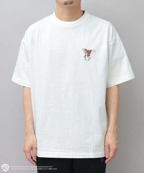 A.M.S.（エーエムエス）の「GREMRINS グレムリン ギズモ刺繍 バックプリント ビッグTシャツ（Tシャツ/カットソー・メンズ・ホワイト/ブラック・M/L）」の4枚目の写真