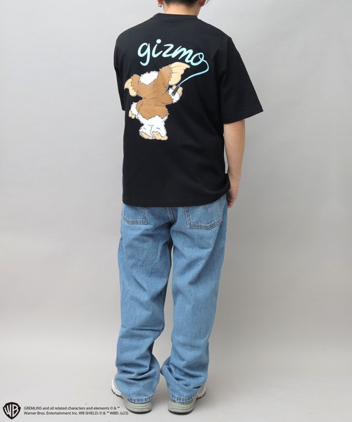 A.M.S.（エーエムエス）の「GREMRINS グレムリン ギズモ刺繍 バックプリント ビッグTシャツ（Tシャツ/カットソー・メンズ・ホワイト/ブラック・M/L）」の5枚目の写真