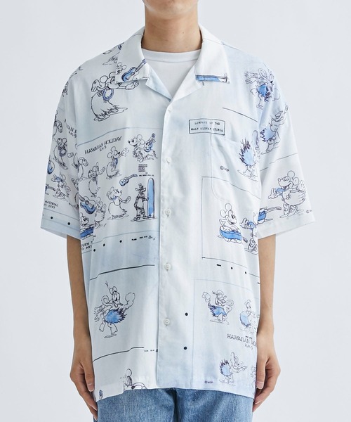 PORTER CLASSIC(ポータークラシック)の「【PORTER CLASSIC / ポータークラシック】DISNEY ALOHA BLOUSE(シャツ/ブラウス・メンズ・ブルー・M/L/XL)」の3枚目の写真