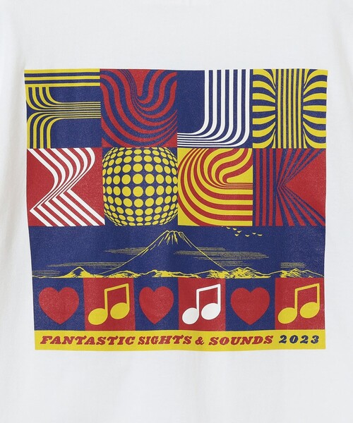 Ray BEAMS（レイビームス）の「＜WOMEN＞FUJI ROCK FESTIVAL'23 × BEAMS / ERIC ELMS Fantastic Sights & Sounds Tシャツ（Tシャツ/カットソー・レディース・ホワイト・S）」の11枚目の写真