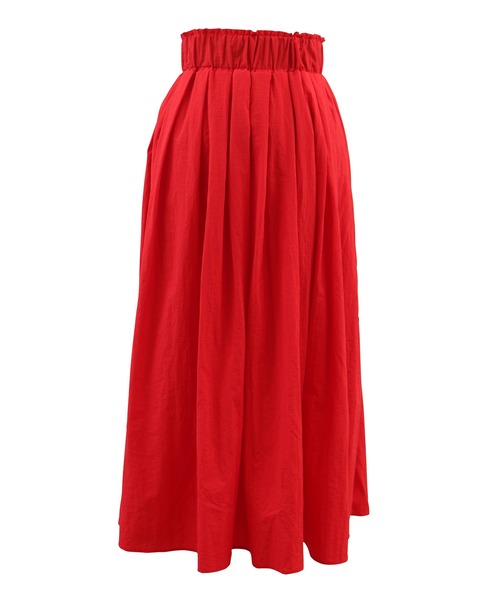 PUNYUS(プニュズ)の「ナイロンフレアロングスカート(スカート・レディース・グリーン/ブルー/ブラック/レッド・4/2/3/1)」の18枚目の写真