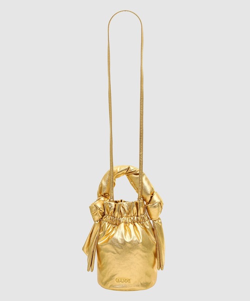 GANNI(ガニー)の「Occasion Top Handle Bag(ハンドバッグ・レディース・ゴールド・ONE SIZE)」の1枚目の写真
