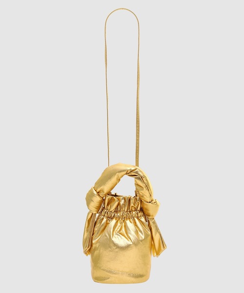 GANNI(ガニー)の「Occasion Top Handle Bag(ハンドバッグ・レディース・ゴールド・ONE SIZE)」の2枚目の写真