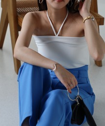 カップ付きホルターネックビスチェ