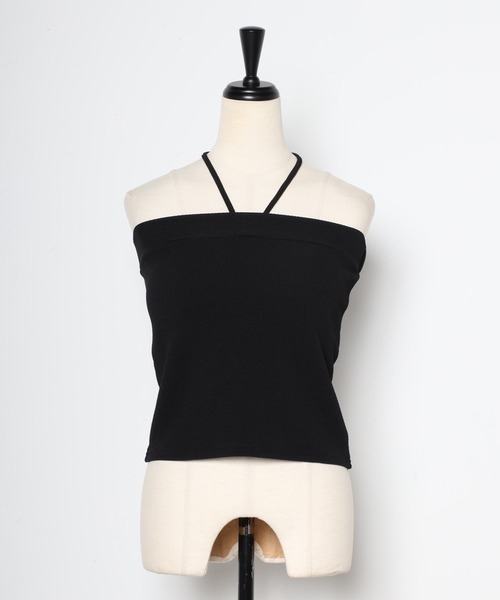 Bonjour Sagan（ボンジュールサガン）の「カップ付きホルターネックビスチェ（チューブトップ・レディース・ネイビー/オフホワイト/ブラック・FREE）」の18枚目の写真