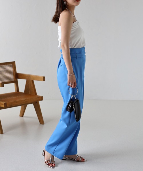 Bonjour Sagan（ボンジュールサガン）の「カップ付きホルターネックビスチェ（チューブトップ・レディース・ネイビー/オフホワイト/ブラック・FREE）」の4枚目の写真