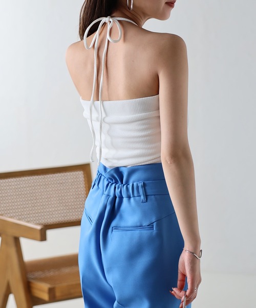 Bonjour Sagan（ボンジュールサガン）の「カップ付きホルターネックビスチェ（チューブトップ・レディース・ネイビー/オフホワイト/ブラック・FREE）」の10枚目の写真