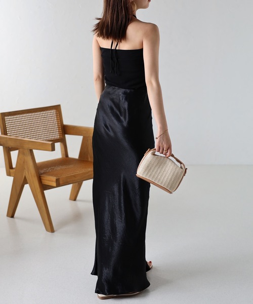 Bonjour Sagan（ボンジュールサガン）の「カップ付きホルターネックビスチェ（チューブトップ・レディース・ネイビー/オフホワイト/ブラック・FREE）」の8枚目の写真